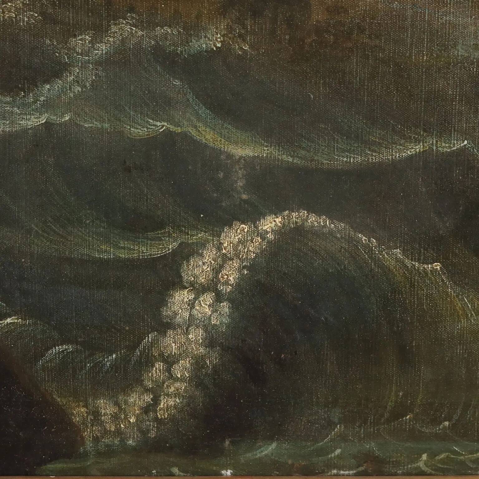 Old oil painting on canvas, French school, 18th century