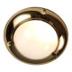 Vintage wall light in aluminium, brass, and glass, 1970s design.