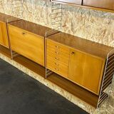 60s 70s teak string shelf module by Kajsa & Nils "Nisse" Strinning Sweden 60s