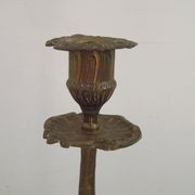 French Vintage Bronze Candlestick With Lovely Acanthus Leaf Detail 5165