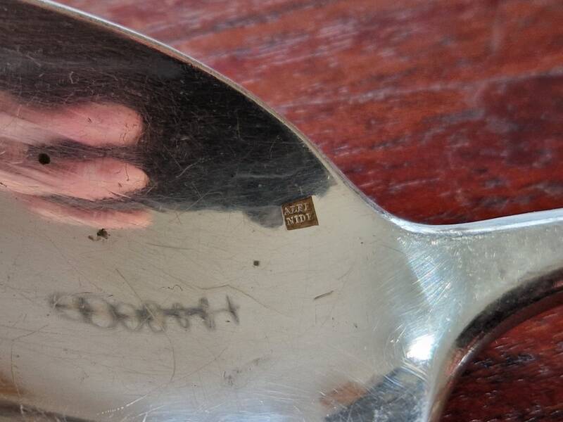 Alfénide, Christofle - Silver-plated table spoon