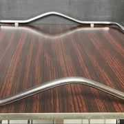 Plateau de service vintage en formica et inox