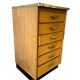 Mini commode vintage en bois avec plateau en formica