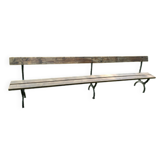 old garden bench in cast iron and wood
