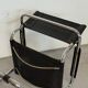 Bauhaus cantilever chair – black leather & chrome (unsigned)