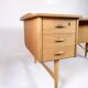 Bureau Bommerang fabriqué en teck et en laiton par Peter Løvig Nielsen pour Hedensted Furniture des années 1960