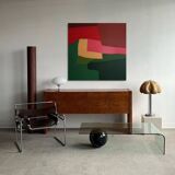 Abstract coloured canvas "Rhapsody" 80x80cm