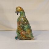 Animal statuette in double-layer lacquered glass by Jean-Noël Bouillet