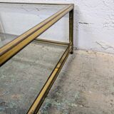 Brass and glass coffee table