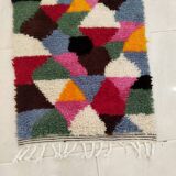 Handmade wool Berber rug 155 x 60 cm