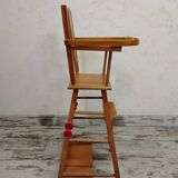 Transformable antique doll high chair