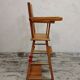 Transformable antique doll high chair