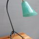 Lamp tripod Tulip green glass 1950