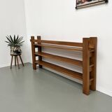 70s modernist shelf in solid elm