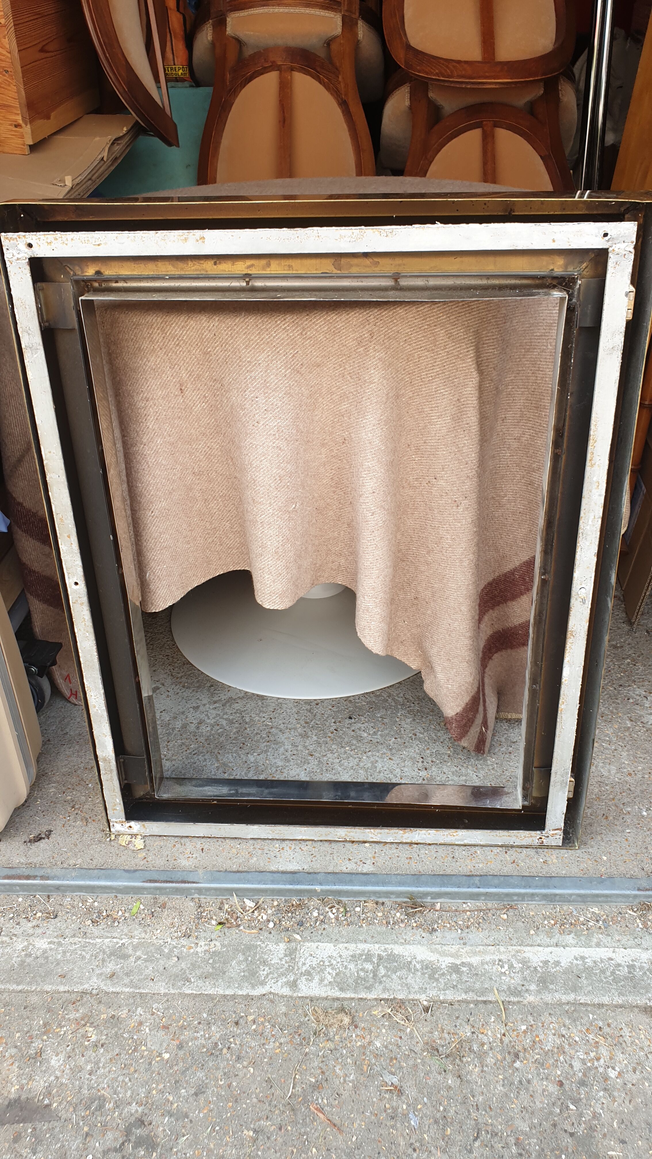 Brass frame fireplace