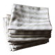 A lot of 8 Cotton Table Napkins Beige Linen Checks Creation