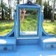 Former hairdresser - blue painted wood toilet table