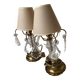 Pair of Gilt Bronze Girandole Lamps with Tassels