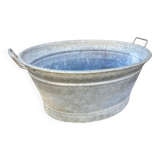 Vintage galvanized zinc basin