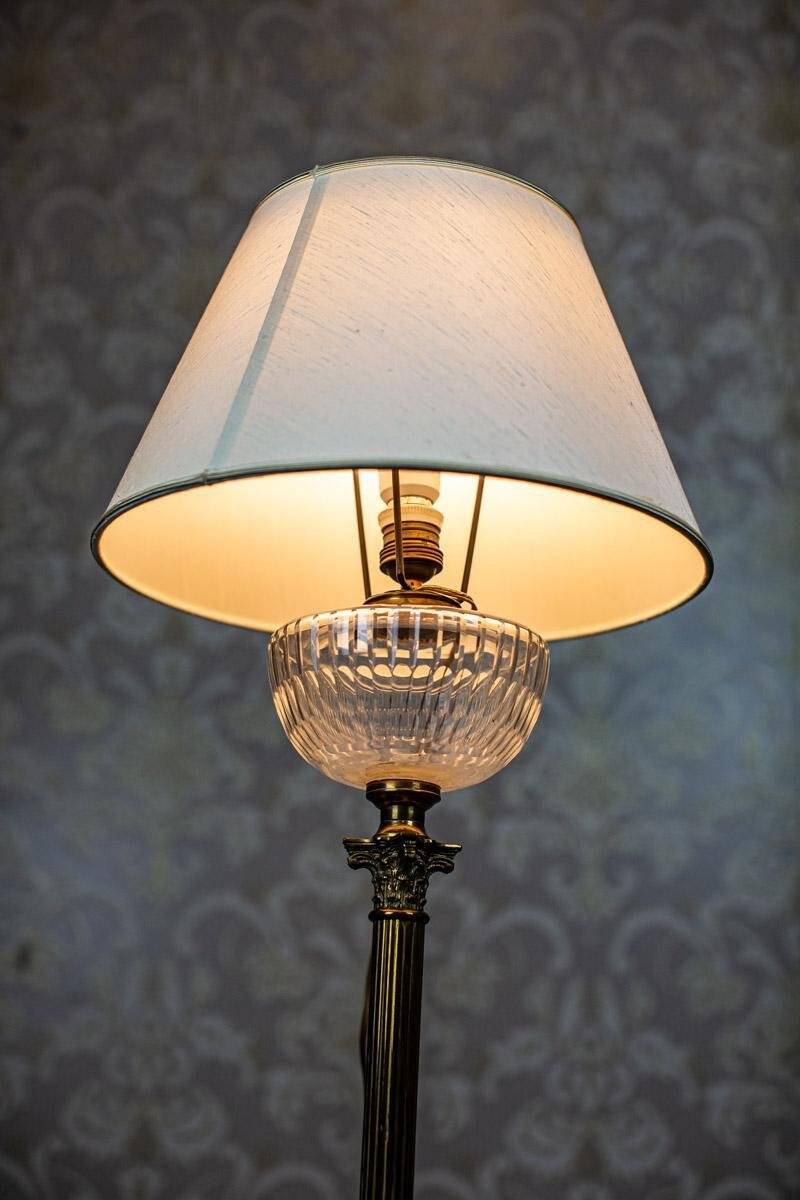 Vintage Prewar Table Lamp with Light Shade, 1930s
