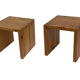 Vintage side table Ate van Apeldoorn, Pine wood 1970s
