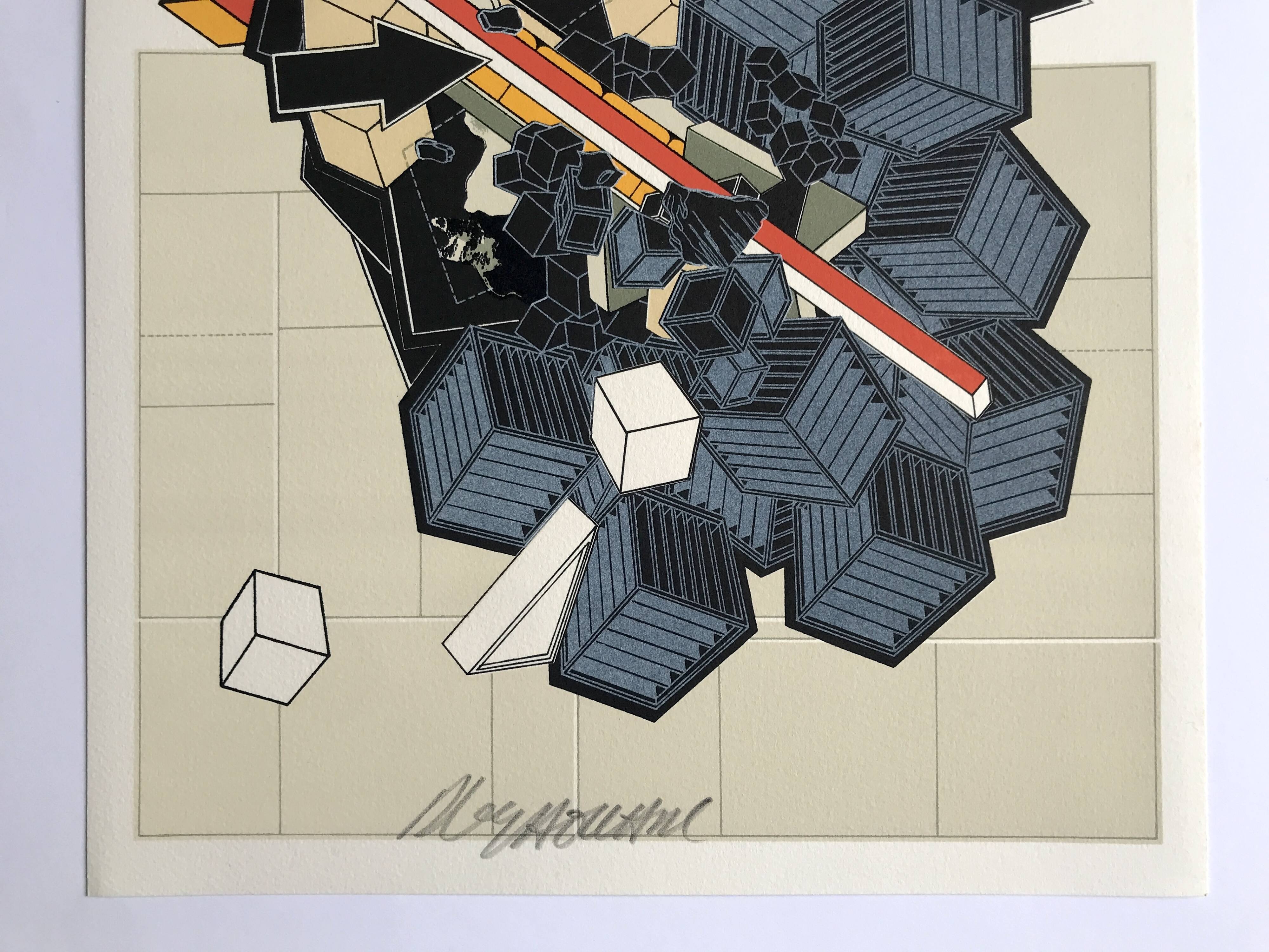 Alain le yaouanc, la terre, 1978. lithographie originale signée au crayon