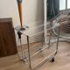 Folding acrylic dessert trolley on wheels
