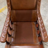 Vintage brown leather armchair
