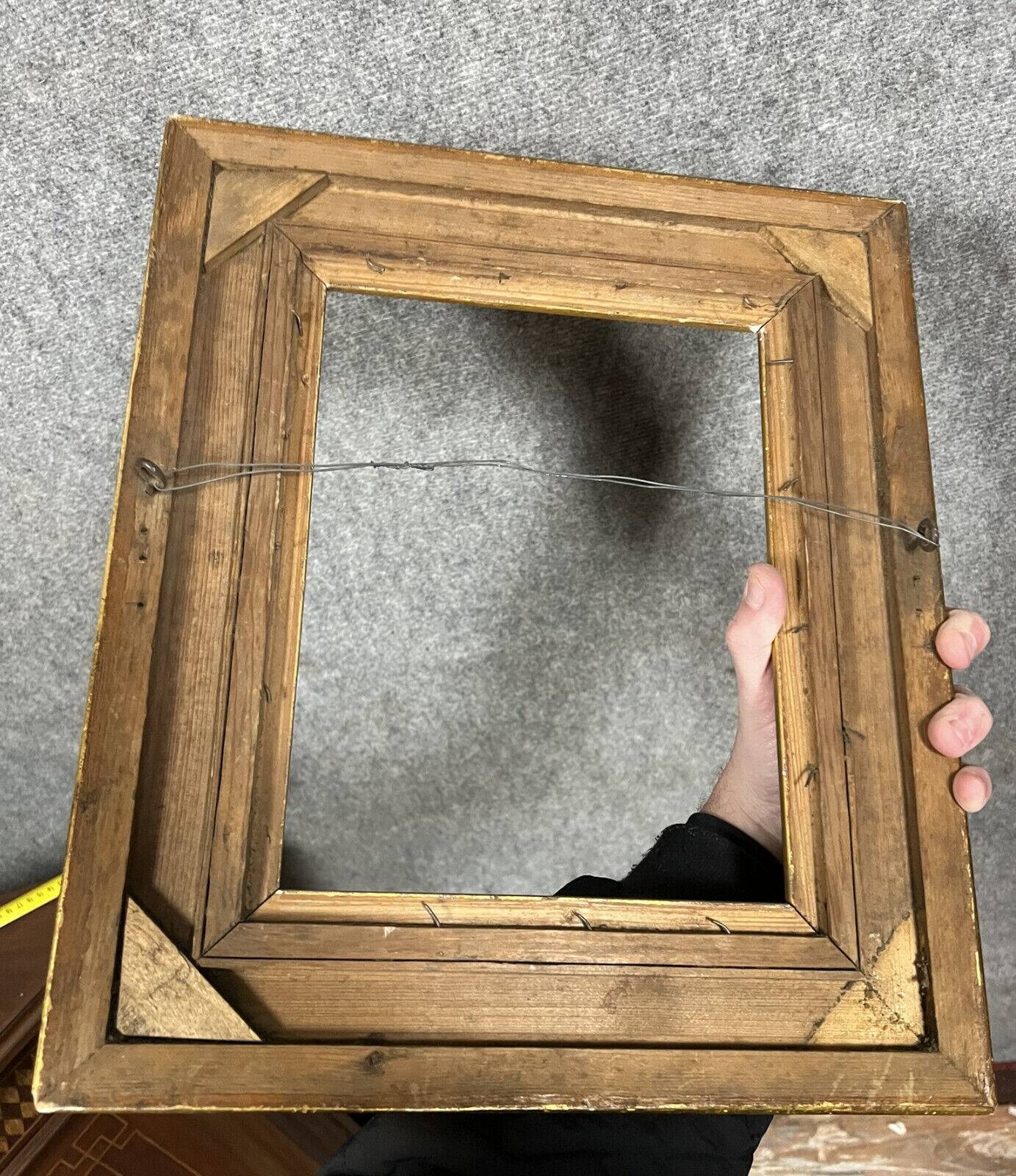 Gilded wood frame decorated with a frieze of foliage, Napoleon III period circa 1880