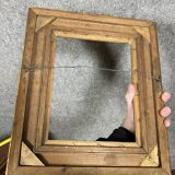 Gilded wood frame decorated with a frieze of foliage, Napoleon III period circa 1880