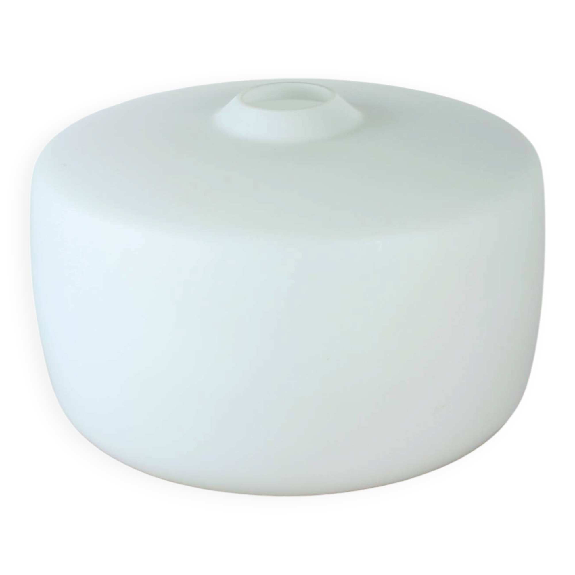 Huge White Opaline Glass Shield, Czechoslovakia 1960s