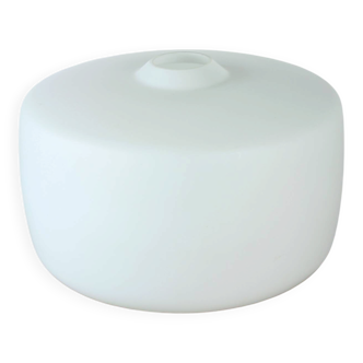 Huge White Opaline Glass Shield, Czechoslovakia 1960s