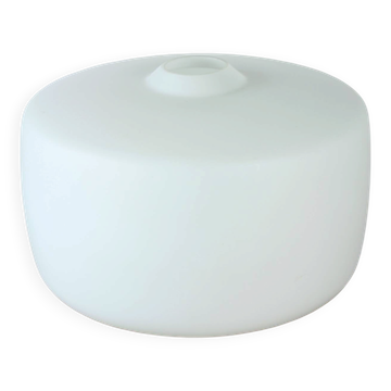 Huge White Opaline Glass Shield, Czechoslovakia 1960s
