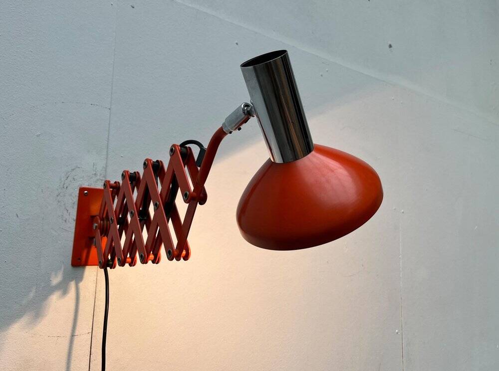 Mid-Century German Space Scissor Wall Lamp by Hustadt Leuchten, 1960s, set of 2