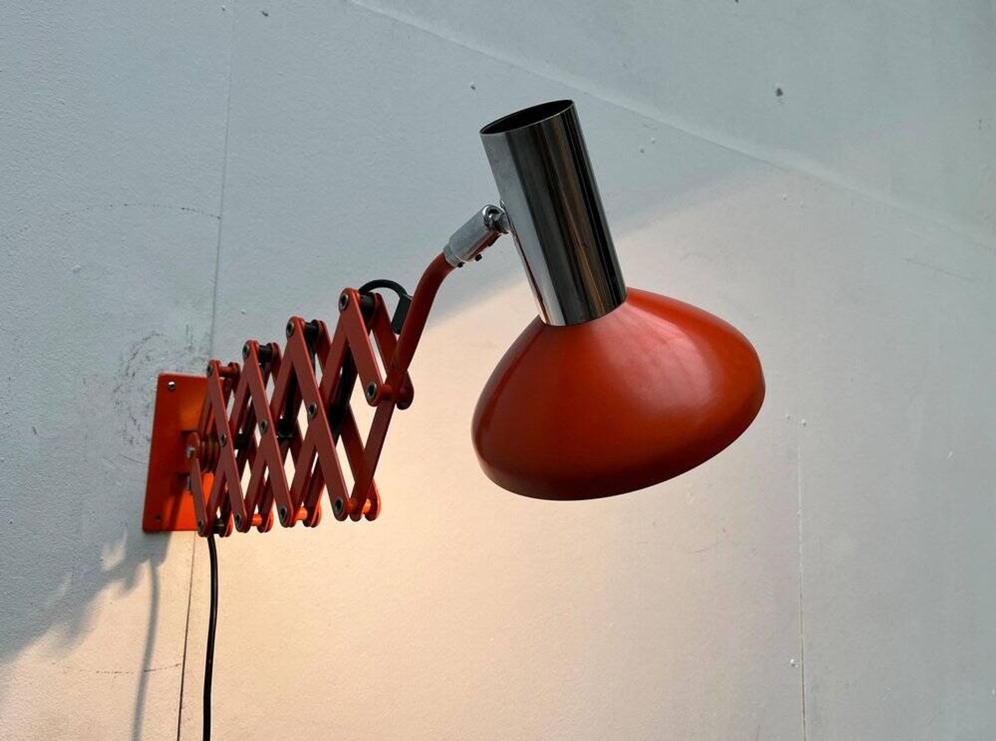 Mid-Century German Space Scissor Wall Lamp by Hustadt Leuchten, 1960s, set of 2
