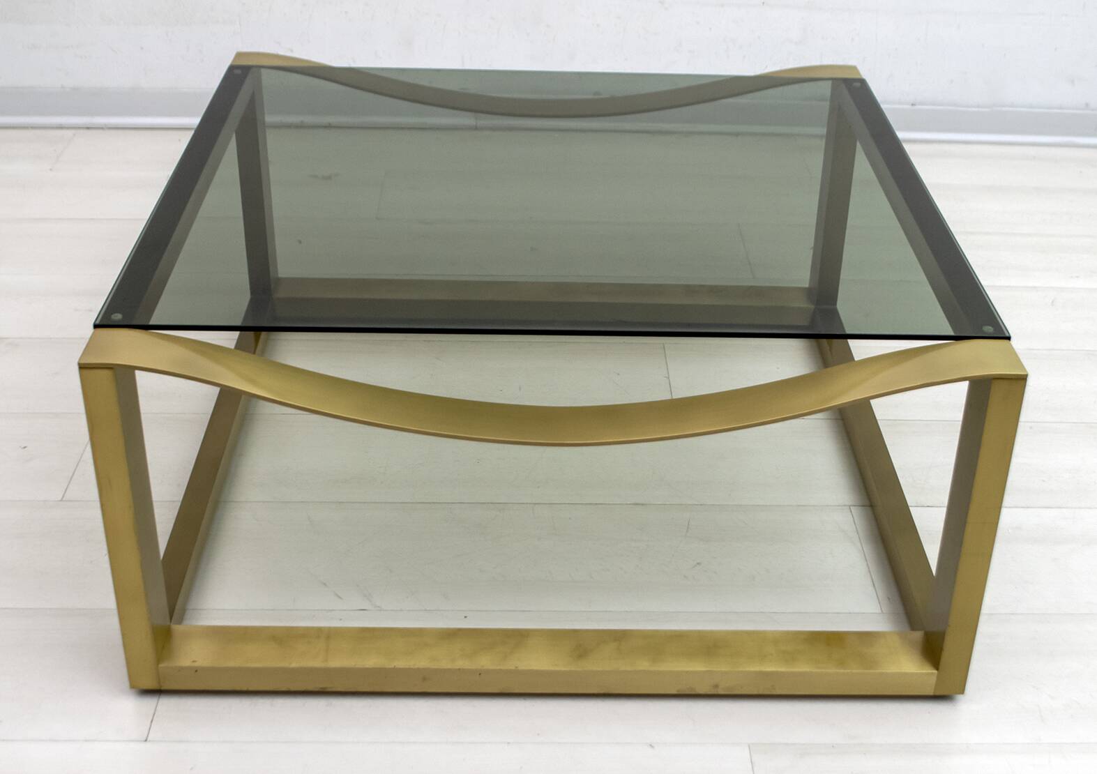 Luciano Frigerio Mid-Century Modern Italian Design Brass Coffee Table, 1970