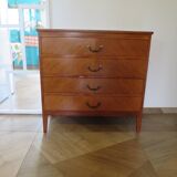 Vintage - Chest of drawers - 4 drawers - wood - 1950s/60s - modernist/Scandinavian