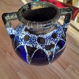 Blue amphora vase
