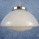 Art Deco opaline pendant with chromes suspension. 1930/40's