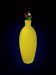 Yellow satin vase in Murano glass, Italy, 1980s