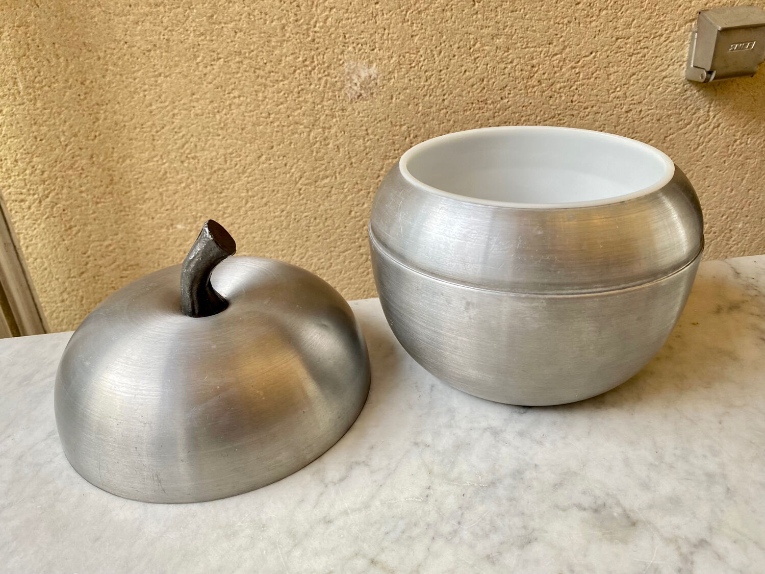 Vintage giant apple ice cube bucket from the 70s