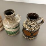 Ensemble de cinq vases Fat Lava « 414-16 » fabriqués par Scheurich, Allemagne