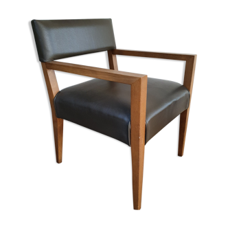 Fauteuil bridge cuir jean-michel Frank Ecart international