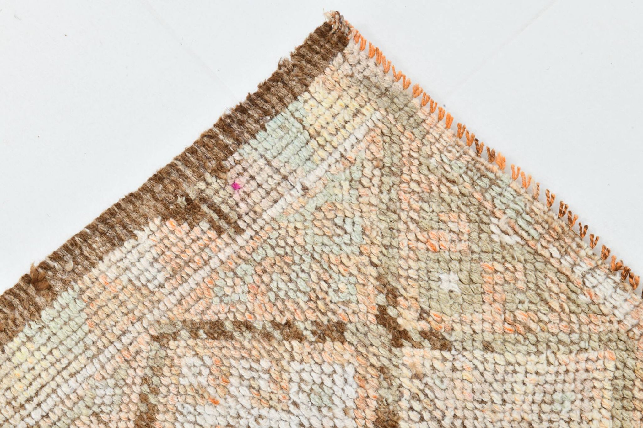 3x12 Turkish Cream & Brown Vintage Runner Rug, 79x366Cm
