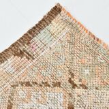 3x12 Turkish Cream & Brown Vintage Runner Rug, 79x366Cm