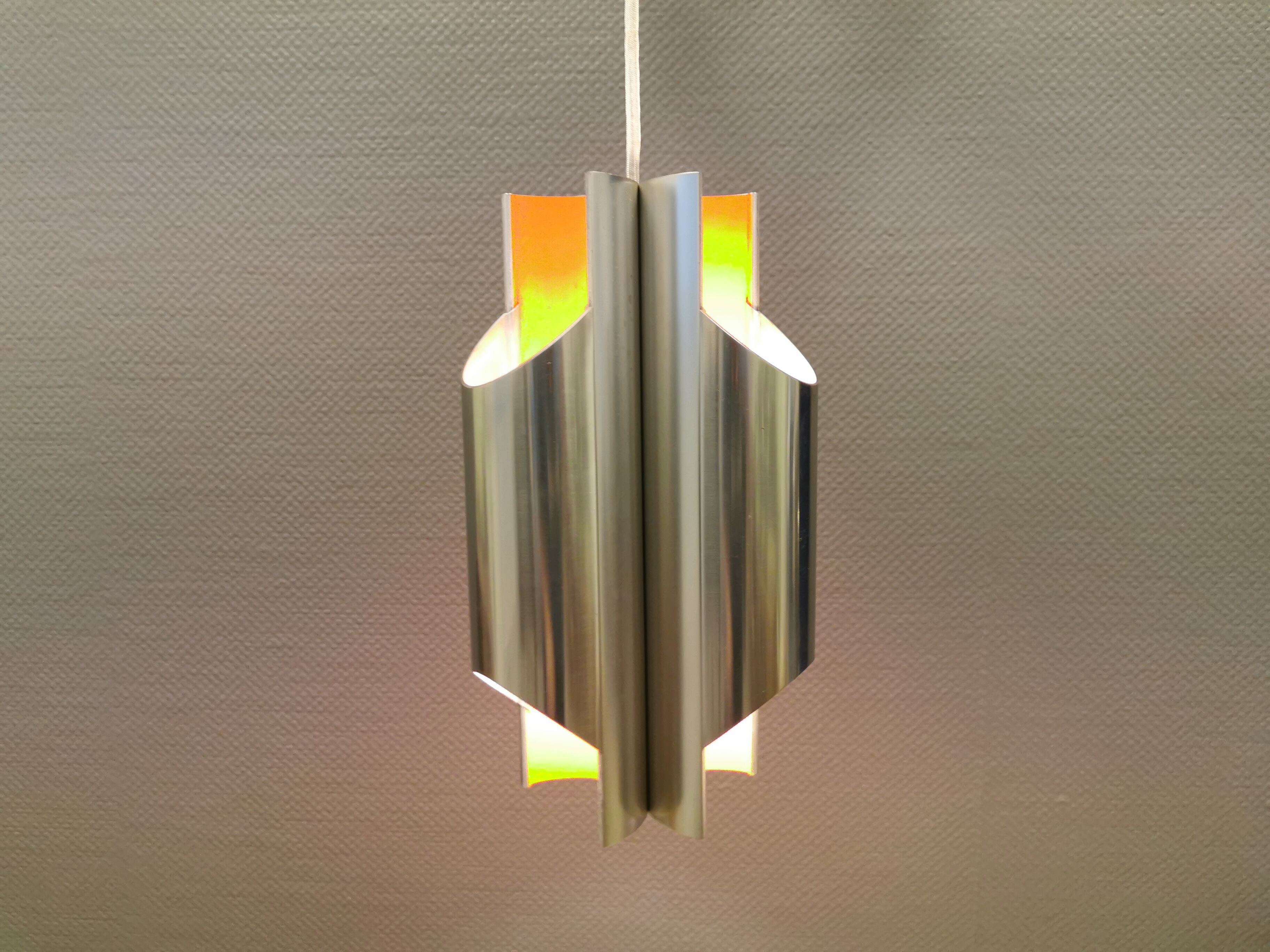 Danish vintage hanging lamp, model Pantre designed Bent Karlby for Lyfa in the 60s.