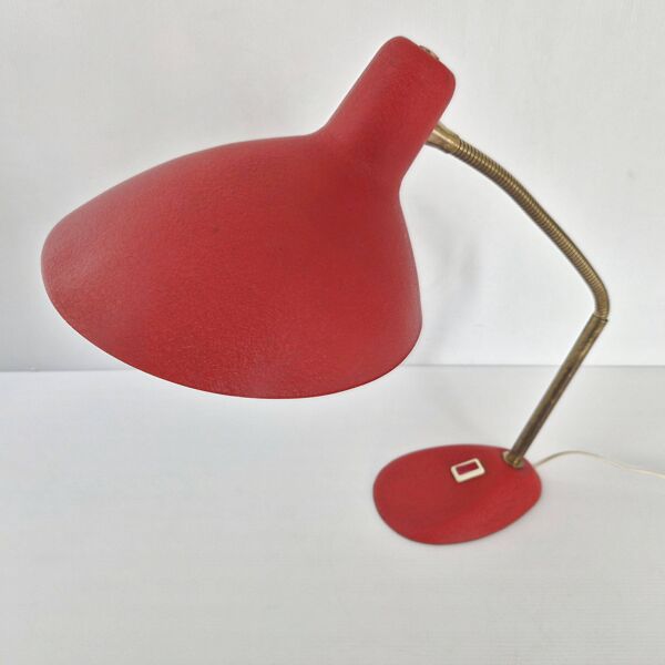 Lampe de table vintage 1950 metal & laiton dlg jean boris lacroix serge mouille