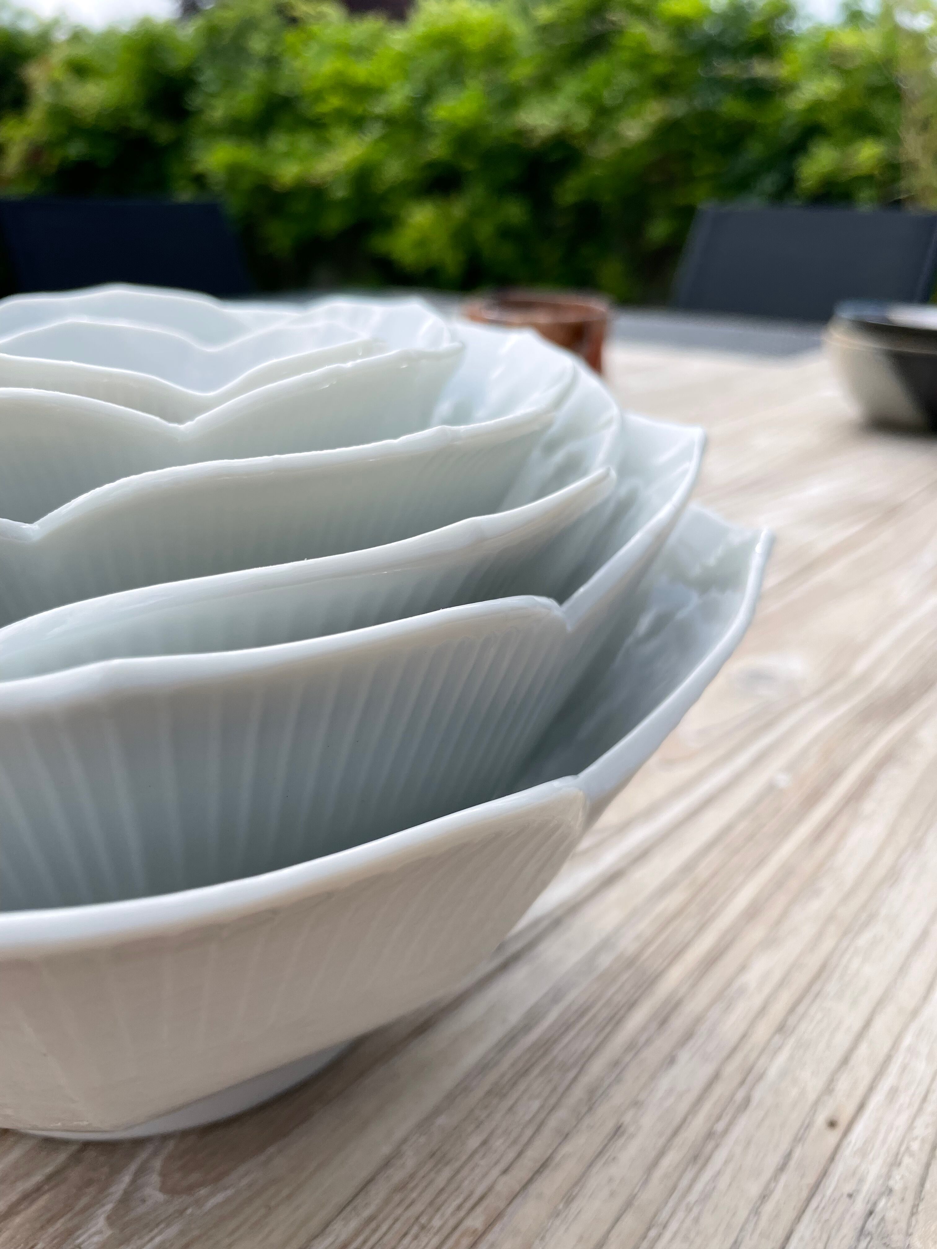 Set of 6 flower bowls