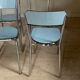 Table formica bleu et ses 4 chaises