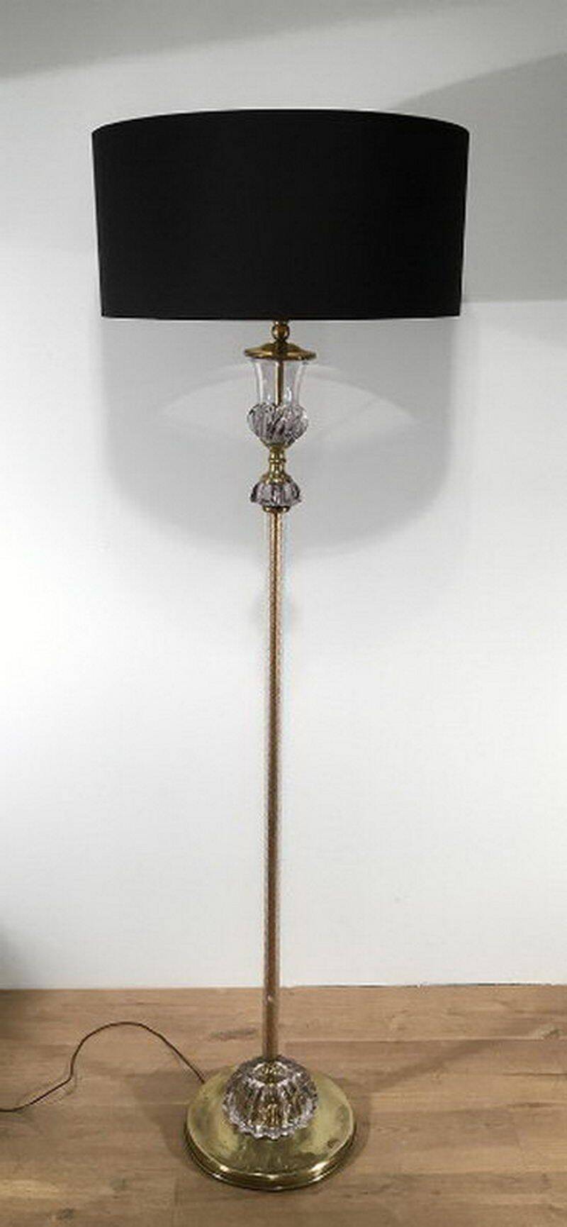 Murano glass floor lamp. Attributed to Barovier & Toso
